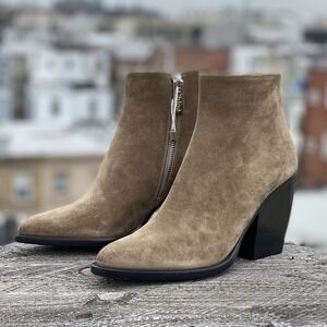 Chloe Rylee Motty Grey Suede Ankle Boots‎ Women Size EUR 39/US 8 MSRP $870 NEW